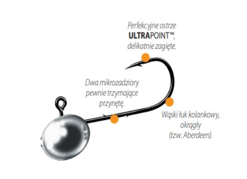 Główka Jigowa Dragon V-POINT X-fine  2/2.5g